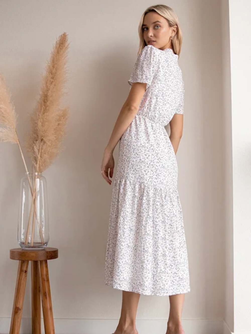 lulus Floral Midi Dress - Picture 2 of 5